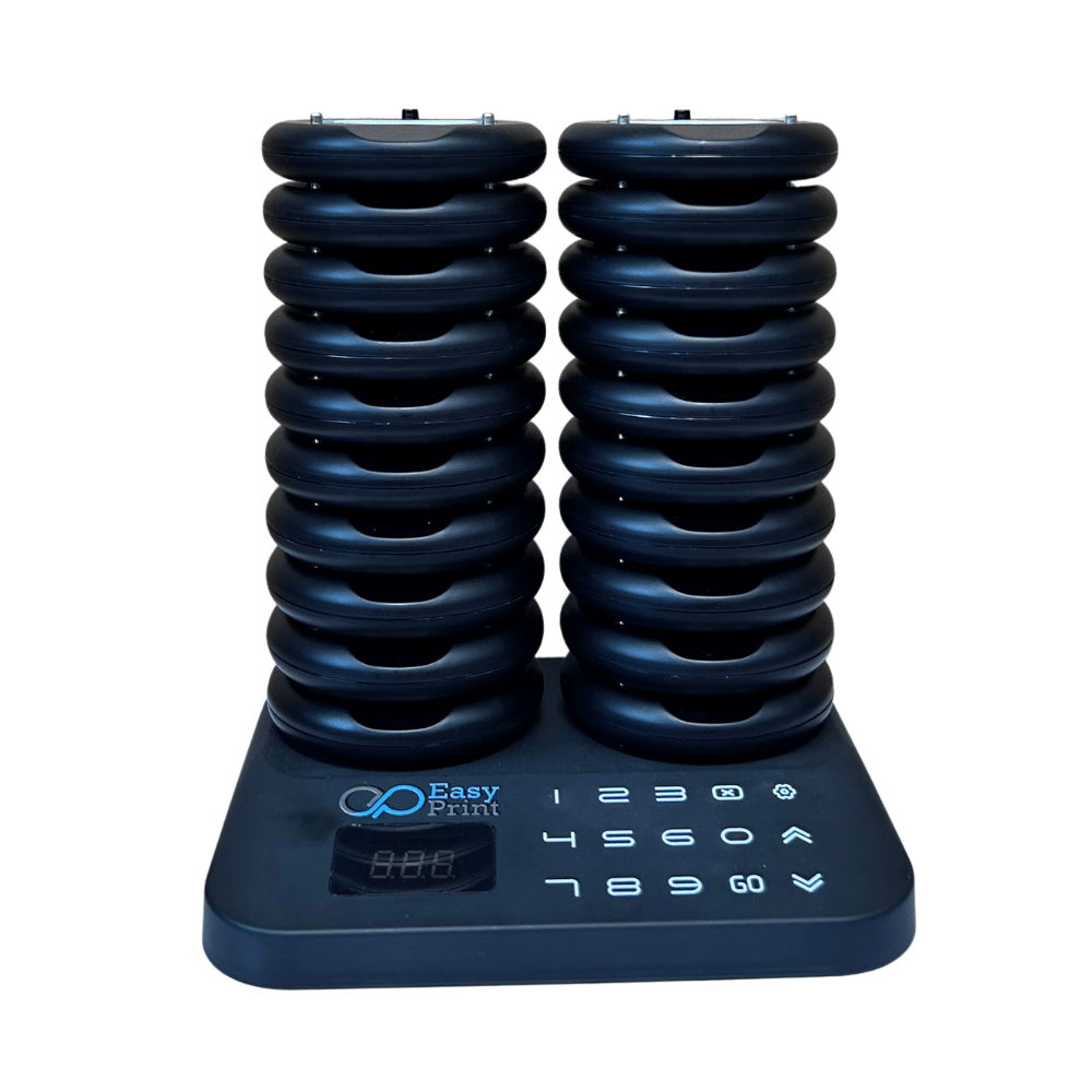 เครื่องเรียกคิวไร้สาย EASYPRINT QS-200 จำนวน 20 เพจเจอร์ สีดำ